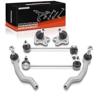 Frankberg 2x Articolazione di supporto + 2x Testa del Tirante + 2x Asta di accoppiamento anteriore sinistra destra Compatibile con W168 1997-2004 Replace# 1683300807,1683300907