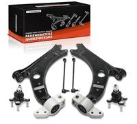 Frankberg 2x Braccio di controllo + 2x Asta di accoppiamento + 2x Articolazione di supporto Compatibile con Golf VI 5K1 Golf V 1K1 Golf Plus 521 5M1 Golf VI Variante AJ5 Yeti 5L Replace# 1160600063