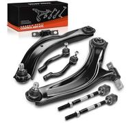 Frankberg 2x Braccio di controllo + 2x barra di accoppiamento + 2x Testa del Tirante Compatibile con Qashqai +2 I J10 NJ10 X-Trail T31 Kol I HY Replace# 54501JG00A 54501JG00B