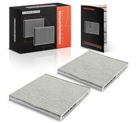 Frankberg 2x Filtro aria abitacolo Filtro antipolline Con Carbone attivo Compatibile con 500 312 500 C 312 500/595/695 500C/595C/695C 169 KA RU8 Ypsilon 312 843 Replace# CUK2026