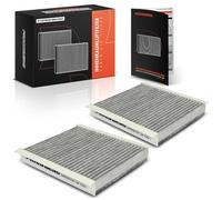 Frankberg 2x Filtro aria abitacolo Filtro antipolline Con Filtro antiparticolato Compatibile con Doblo 263 Fiorino 225 Linea 110 323 Qubo 225 Tipo 356 357 Bipper AA Nemo AA Replace# 77364561