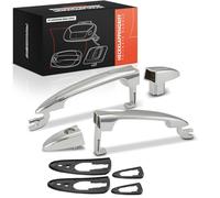 Frankberg 2x Maniglia dell'auto Maniglia Apriporta dell'auto Esterno Anteriore sinistro Destro Plastica Argento Cromata Compatibile con Ypsilon 843 Compatto 2003-2011 Replace# 735409024