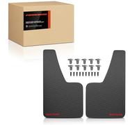 Frankberg 2X Parafanghi universali auto Paraspruzzi davanti e dietro Compatibili con Station Wagon Berlina SUV Compatta Cabriolet Coupé MPV Pickup Camion Tutti i tipi di Carrozzeria Nero 358 * 208 mm