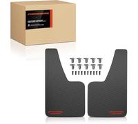 Frankberg 2X Parafanghi universali per auto Paraspruzzi Tagliabili Anteriore Posteriore Compatibili con Cabriolet MPV Pickup Berlina Station wagon SUV Compatto Coupé Camion Nero 358 * 208 mm