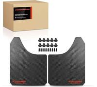 Frankberg 2X Parafanghi universali per auto Paraspruzzi Tagliabili Anteriore Posteriore Compatibili con Cabriolet MPV Pickup Berlina Station wagon SUV Compatto Coupé Camion Nero 390 * 298 mm