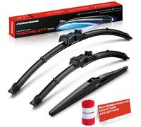 Frankberg 3x Spazzole Tergicristallo 600mm/375mm/300mm,Ant./Post. | Compatibile con Qashqai +2 I J10 NJ10; incluso indicatore di usura und panno per la pulizia
