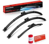 Frankberg 3x Spazzole Tergicristallo 600mm/475mm/225mm,Ant./Post. | Compatibile con W176; incluso indicatore di usura und panno per la pulizia