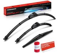Frankberg 3x Spazzole Tergicristallo 650mm/400mm/350mm,Ant./Post. | Compatibile con Tucson TLE, Tucson TL TLE; incluso indicatore di usura und panno per la pulizia