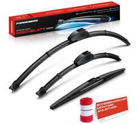 Frankberg 3x Spazzole Tergicristallo 650mm/450mm/350mm,Ant./Post. | Compatibile con Fortwo Cabrio 450, Forfour 454, Fortwo Coupé 450; incluso indicatore di usura und panno per la pulizia