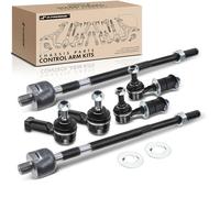 Frankberg 4 teste del tirante + 2 aste di accoppiamento Kit asse anteriore esterno interno compatibile con Outlander I CUW Outlander I CU W Replace# EV800355, K750181