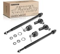 Frankberg 4 x teste del tirante + 2 x giunto di supporto anteriore interno esterno testa del tirante compatibile con CR-V II RD Civic VII Hatchback EP EU EV Civic VII Replace# EV469, K90332