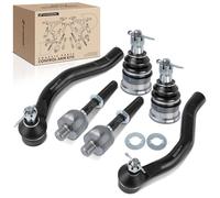 Frankberg 4 x teste del tirante + 2 x giunto di supporto anteriore sinistro destro compatibile con Accord VII CL CN Accord VII Tourer CM CN Replace# K80228, EV80210