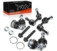 Frankberg 4x Articolazione di supporto + 2x Asta di accoppiamento Compatibile con Pathfindel III R51 NP300 Navara Pianale/Telaio D40 NP300 Navara D40 Pathfindel III Van R51 NP300 54501EA00A,545007S001