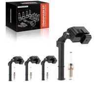 Frankberg 4x Bobina di accensione + 4x Candele di accensione Compatibile con Classe A W176 A220 A250 2.0L 2012-2018 Classe C W205 C200 C250 C300 2.0L 2013-2025 Classe E W212 E200 2.0L 2709060500