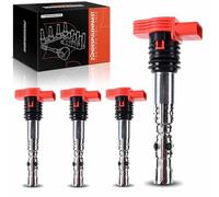 Frankberg 4x Bobine di accensione Benzina Compatibile con A4 8E2 2.0L A4 Avant 8E5 2.0L A4 Cabriolet 8H7 3.0L A6 Avant 4F5 3.0L A4 Avant 8E5 3.0L Replace# 06C905115M