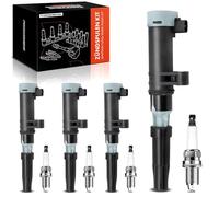 Frankberg 4x Bobine di accensione Modulo di accensione Benzina Compatibile con Logan MCV KS 1.6L M.e.g.a.n.e III Compatto B3 BZ0/1 1.6L Duster HS 1.6L Scénic III JZ0/1 1.6L 7700107177