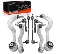 Frankberg 4x Braccio di controllo + 2x Asta di accoppiamento + 2x Testa del Tirante Compatibile con Serie 5 Touring E61 Serie 5 E60 Replace# 31124028608