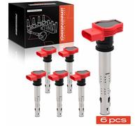 Frankberg 6x Bobine di accensione Benzina Compatibile con A5 Cabriolet 8F7 3.0L A4 Avant 8K5 3.0L A5 8T3 4.2L A6 4F2 2.4L A6 Avant 4F5 2.4L Replace# UF-529 06E905115A