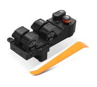 Frankberg Interruttore alzacristalli Anteriore sinistro 35750SLNA010 | Compatibile con Honda Sìzz II GD GE2 GE3 2002-2008 Compatto; Lato conducente, 20+3-Poli, nero, Illuminazione: Luce verde