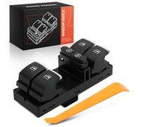 Frankberg Interruttore alzacristalli con piede di porco anteriore sinistro, compatibile con Alhambr.a 710 711 Shara.n 7N1 7N2 Touare.g 7P5 7P6 Toura.n 1T3 Replace# 7P6959857, V10730474