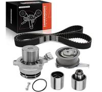 Frankberg Kit cinghia di distribuzione con pompa dell'acqua diesel | Compatibile con: T.o.u.r.a.n 5T1, A1 Sportback 8XA 8XF, A3 Limousine 8VM 8VS, O.c.t.a.v.i.a III 5E3 NL3 NR3
