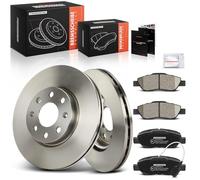 Frankberg Set freni incl. 2x Dischi Freno + 4x Pastiglie dei Freni Anteriore Compatibile con Punto Evo 199 Grande Punto 199 Punto Furgone/Compatto 199 Replace# 77366134