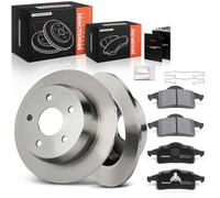 Frankberg Set freni incl. 2x Dischi Freno + 4x Pastiglie dei Freni Posteriore Compatibile con Grand Cherokee II WG WJ 2.7L-4.7L 1999-2005 Replace# 5011970AA, 5011970AB