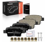 Frankberg Set pastiglie freno 4x pezzi Posteriore Replace #93189823 | Compatibile con Fiat Punto Evo 199, Grande Punto 199, Opel Corsa D S07; Con viti, Con Dado