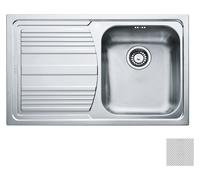 FRANKE 101.0086.233 Lavello da Cucina 1 Vasca a Destra ad Incasso 79X50 cm Accia