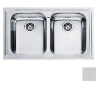 FRANKE 101.0153.297 Lavello da Cucina 2 Vasche ad Incasso 86X50 cm Acciaio Inox