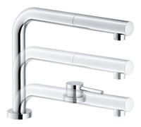 Franke Rubinetteria - Miscelatore monocomando da lavello FN 7483.031 sottofinestra, retrattile, cromo 115.0486.978