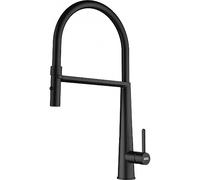 Franke Icon - Miscelatore da lavello FG 0598.901, con braccio di erogazione flessibile e doccetta estraibile, nero opaco 115.0690.598