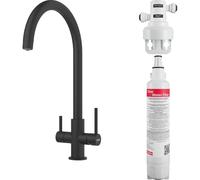Franke 160.0702.681, Rubinetto da cucina per acqua filtrata Lina Clear Water, Matte black