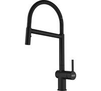 Franke Active - Miscelatore da lavello FN 3407.901, con braccio di erogazione flessibile, nero opaco 115.0653.409