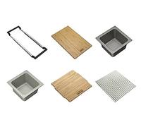 Franke Accessories universale tutti nel set 4, tagliere, vassoio di inserimento, tappetino drenante e contenitore 112.0655.488