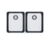 Franke - Lavello a due vasche ANX 120 finitura inox satinato da 72x40cm