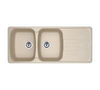 Franke 114.0490.258 Lavello in Fragranite , 2 Vasche, 116x50 cm AZG 621 Nero - Su ordinazione in 2-3 settimane