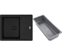 Franke Basis lavello in granito con inserto gocciolatoio 62x50 cm nero 114.0741.959