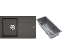 Franke Basis lavello in granito con inserto gocciolatoio 78x50 cm grigio/grafite/inox 114.0741.961