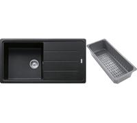 Franke Basis lavello in granito con inserto gocciolatoio 97x50 cm grigio/grafite/inox 114.0743.010
