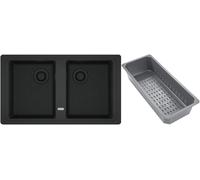 Franke Basis zlewozmywak granitowy z wkładką ociekową 86x50 cm onyx 114.0743.088