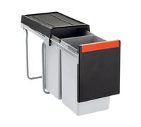 Franke Kitchen Systems Franke-Cestini Estraibili per la Raccolta differenziata “Sorter Cube 30 10 Litri, 1 x 20 Litri, 134.0039.554, Nero/Grigio, 46,7 x 25,3 x 43,3 cm
