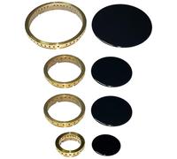 Franke - Kit 4 corone spartifiamma anelli in ottone completi di copertura smaltata nera lucida per cucina piano cottura 4 fuochi - Made in Italy - KIT47000
