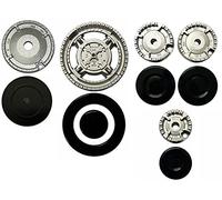 Franke - Kit 5 bruciatori Sabaf completi di piattelli spartifiamma 4 fuochi + tripla corona per cucina piano cottura 5 fuochi - Made in Italy - FR01