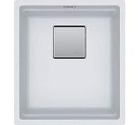 Franke Kubus 2 KNG 110-37 - Lavello da incasso, rettangolare, fragranito, bianco, 1 ciotole, rettangolare