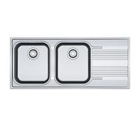 Franke Lavello 2 vasche (116x50cm) Srx 621 SMART Inox Spazzolato 101 0356 895