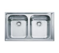Franke Lavello 2 vasche (86,4x51,4cm) Nex 220 NEPTUNE Inox Spazzolato 127 0059