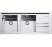 FRANKE Lavello 2 Vasche, Serie Neptune Plus NPX 621, 116 cm, Gocciolatoio a DX, Acciaio Inox Satinato - 101.0068.377 -