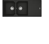 FRANKE Lavello 2 Vasche con gocciolatoio, Serie Urban UBG 621-116, Installazione ad Incasso, 116 cm, Fragranite Black matt - 114.0686.790