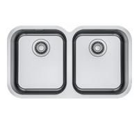 Franke Lavello a due vasche Smart Sottotop SRX 120-34-34 122.0736.137 finitura inox da 76.2x44.6 cm